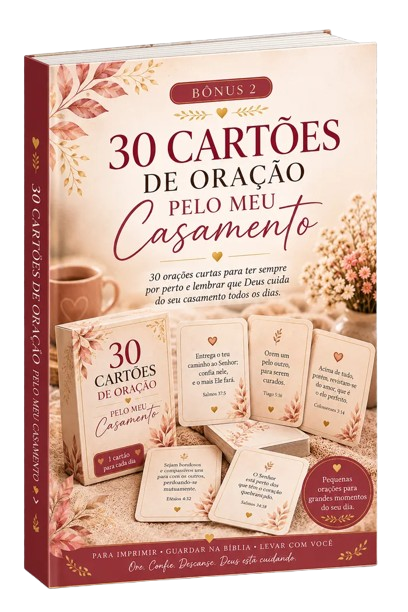 Mockup Bônus 30 Cartões de Oração para imprimir ou celular